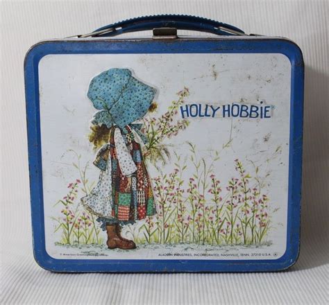 1970 metal holly bobby lunch box|1970's Holly Hobbie Lunch Box Metal .